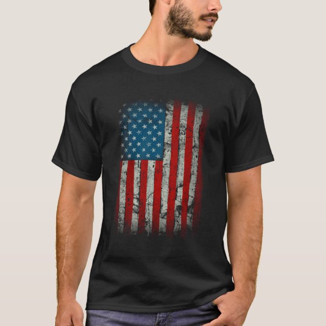 USA Flag Beängstigend Patriotisch T-Shirt (Vorderseite)