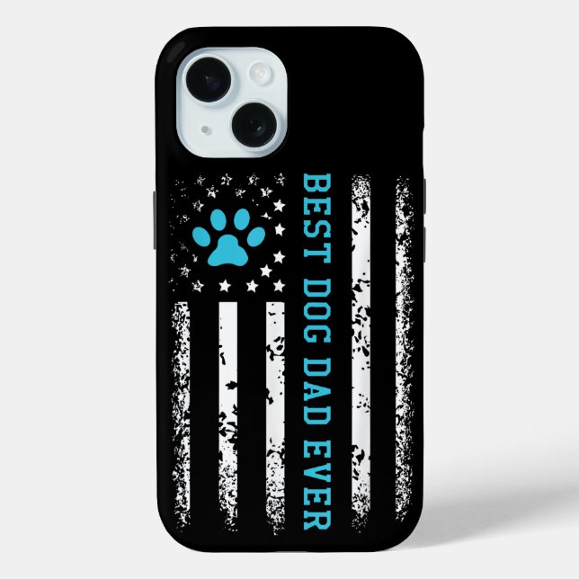 USA Flag Best Dog Vater Ever American Puppy Lover Case-Mate iPhone Hülle (Rückseite)