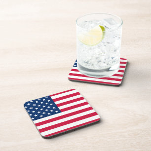 USA Flag Beverage Coaster USA Getränkeuntersetzer