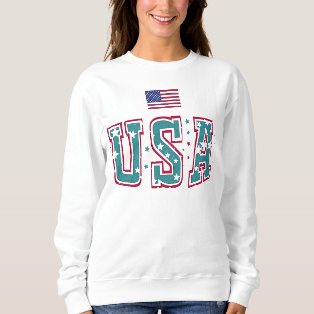 USA Flag, Big USA Sweatshirt (Vorderseite)