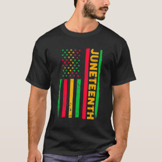 USA Flag Black History Day Afro America T-Shirt