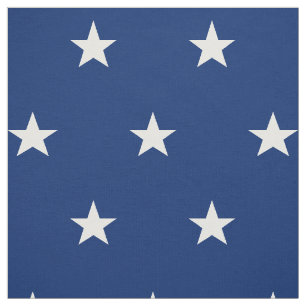 USA Flag Blue White Stars Modern Novelty Craft DIY Stoff