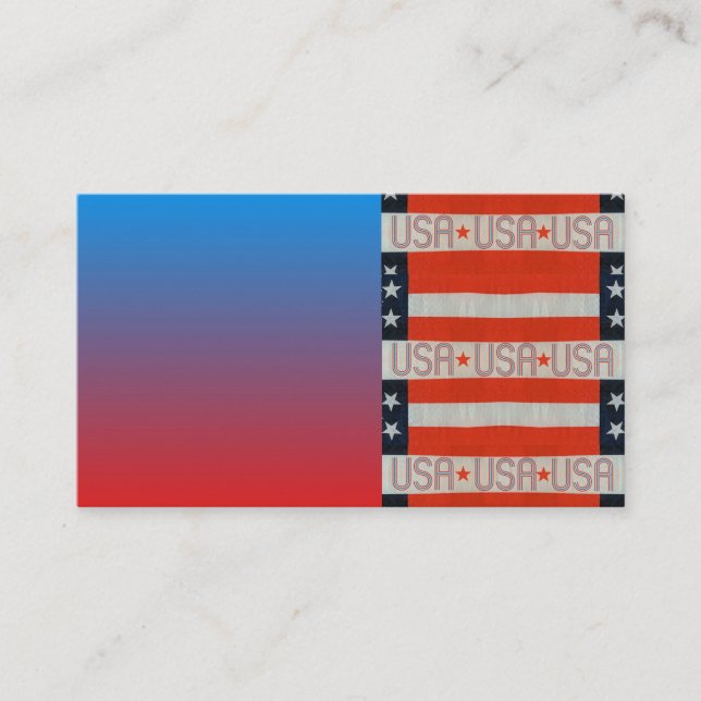USA Flag Business Card Visitenkarte (Vorderseite)