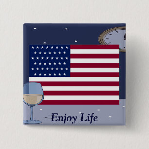 USA Flag_ Button