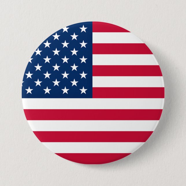 USA Flag Button American Flag Patriotic Gift (Vorderseite)
