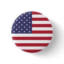 USA Flag Button Button - American Patriotic Abzeic