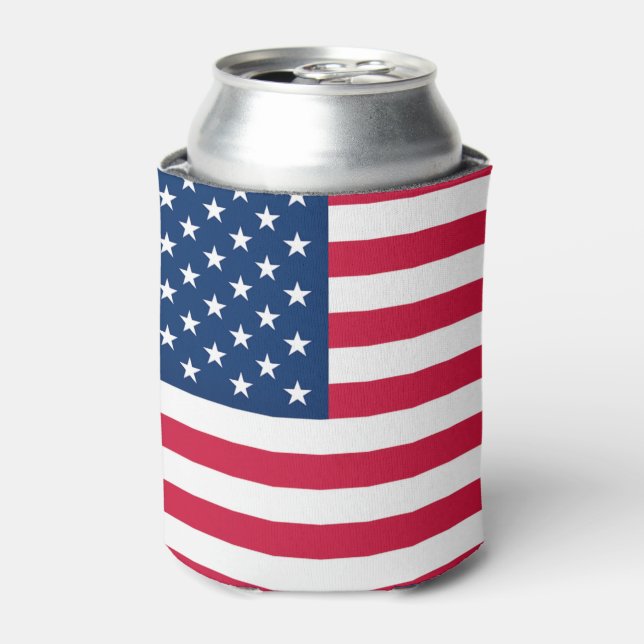USA Flag Can Cooler American Patriotic Dosenkühler (Kanne Vorderseite)
