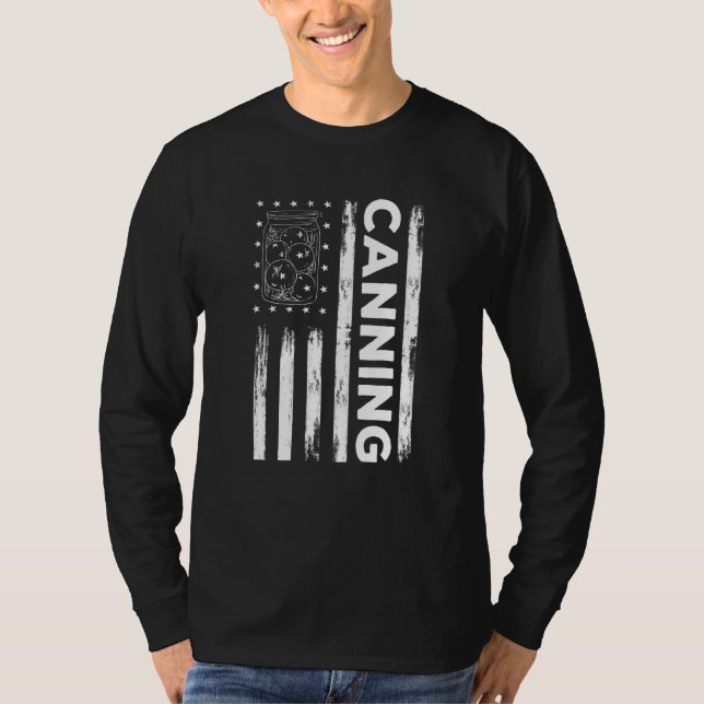 USA Flag Canning Apparel Pickling America T-Shirt (Vorderseite)