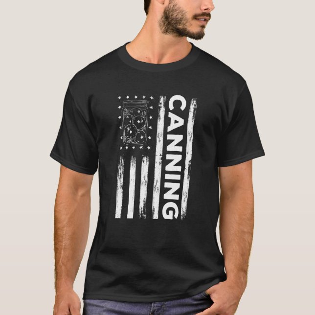 USA Flag Canning Apparel Pickling America T-Shirt (Vorderseite)