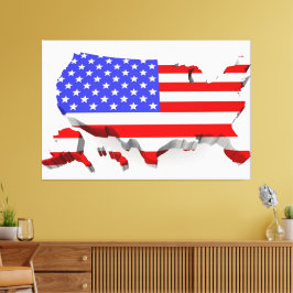 USA Flag Canvas Druckbild Leinwanddruck