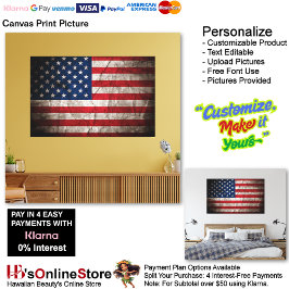 USA Flag Canvas Druckbild Leinwanddruck
