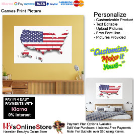 USA Flag Canvas Druckbild Leinwanddruck
