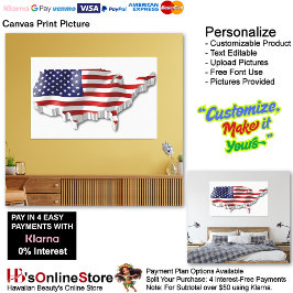 USA Flag Canvas Druckbild Leinwanddruck
