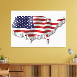 USA Flag Canvas Druckbild Leinwanddruck