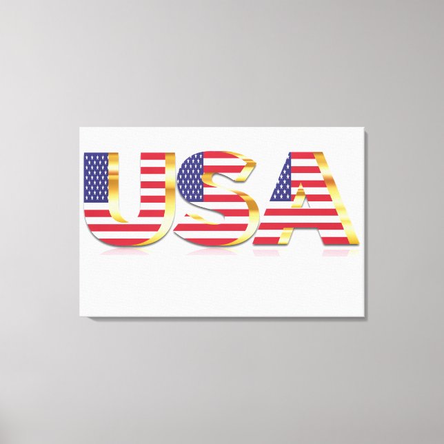 USA Flag Canvas Print Leinwanddruck (Vorderseite)