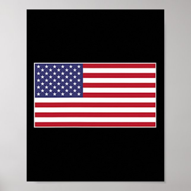 Usa Flag Chest Patch Star Spangled Banner American Poster (Vorne)