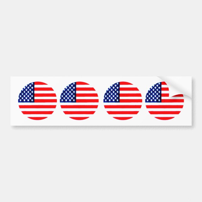 USA Flag Circle Tdhe MUSEUM Zazzle Autoaufkleber (Vorne)