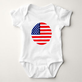 USA Flag Circle Tdhe MUSEUM Zazzle Baby Strampler