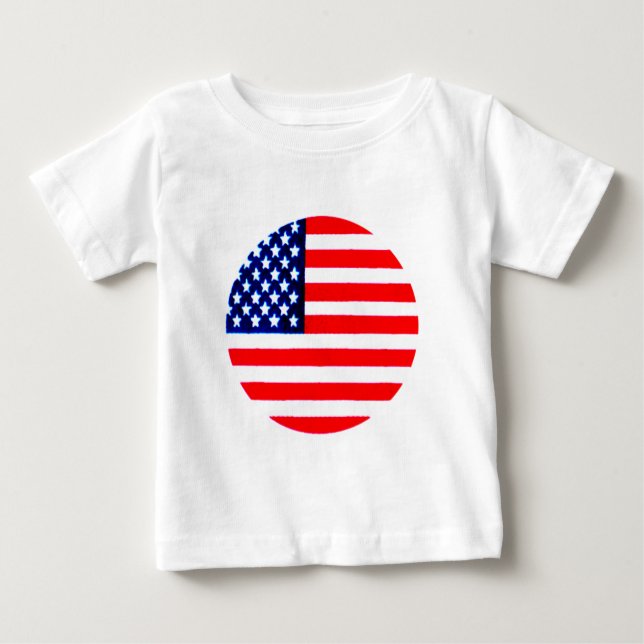 USA Flag Circle Tdhe MUSEUM Zazzle Baby T-shirt (Vorderseite)