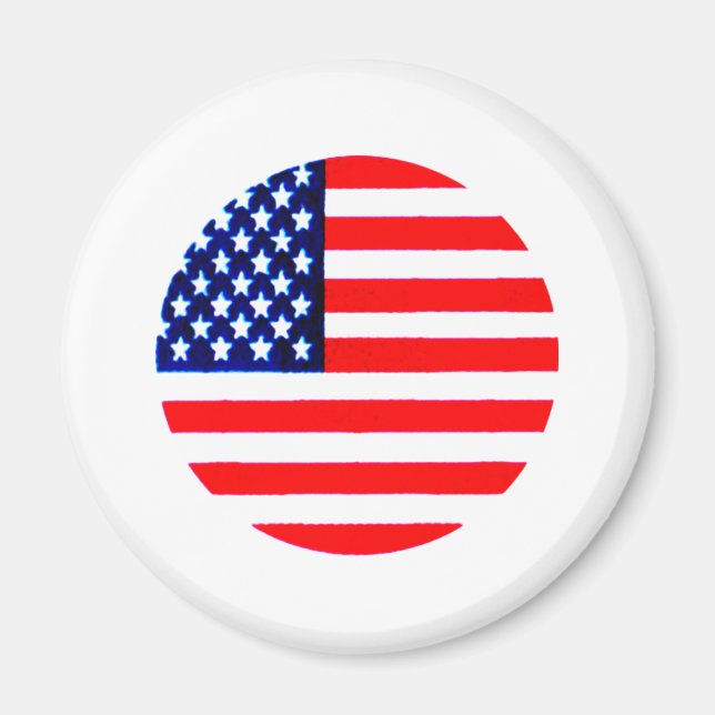 USA Flag Circle Tdhe MUSEUM Zazzle Magnet (Vorne)
