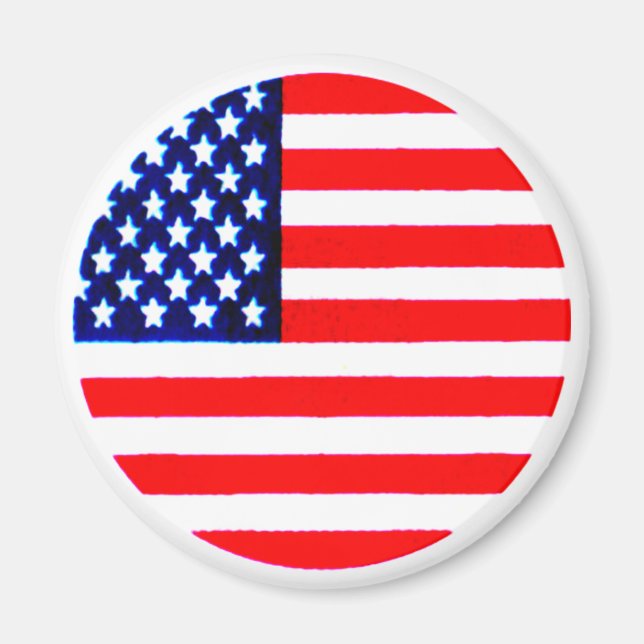 USA Flag Circle Tdhe MUSEUM Zazzle Magnet (Vorne)