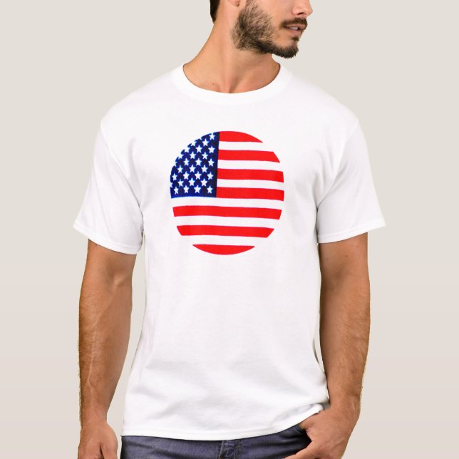 USA Flag Circle Tdhe MUSEUM Zazzle T-Shirt (Vorderseite)