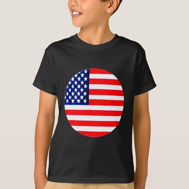 USA Flag Circle Tdhe MUSEUM Zazzle T-Shirt (Vorderseite)