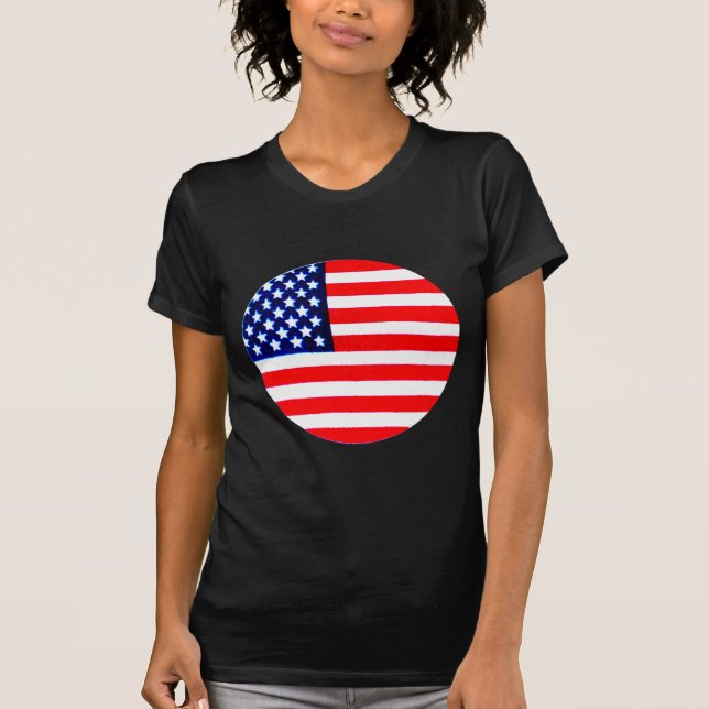 USA Flag Circle Tdhe MUSEUM Zazzle T-Shirt (Vorderseite)