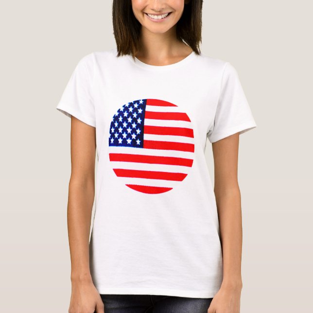 USA Flag Circle Tdhe MUSEUM Zazzle T-Shirt (Vorderseite)