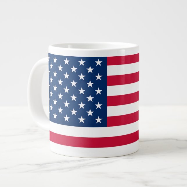 USA Flag Coffee Tasse Patriotic (Vorderseite Links)