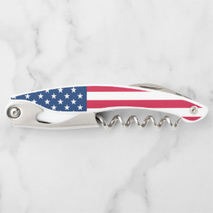 USA Flag Corkschraube Kellnermesser