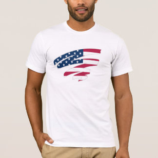 USA Flag Crewneck Shirt - Patriotisches Baumwolle-