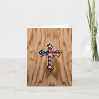 USA Flag Cross Karte