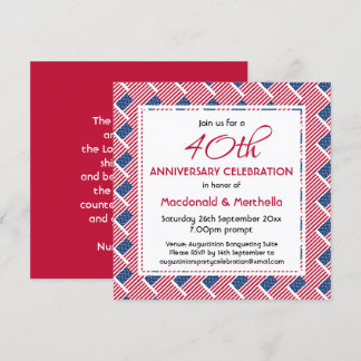 USA FLAG Custom Anniversary AMERICAN Celebration Einladung