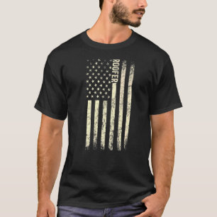 Usa Flag Dachdecker American Roofer T-Shirt