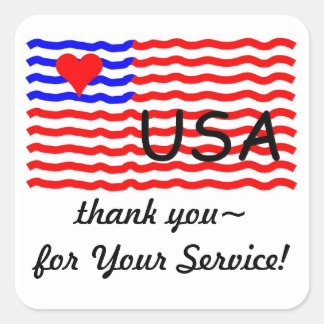 USA FLAG - Danke, LIEBE Aufkleber