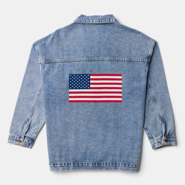 USA Flag Denim Jacket - Patriotic Jeansjacke (Rückseite)