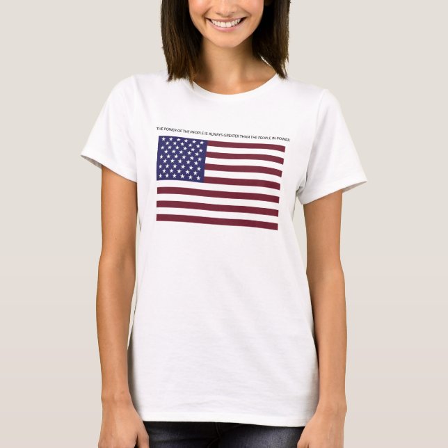 USA - FLAG - DER POWER DER MENSCHEN T-Shirt (Vorderseite)