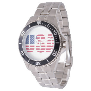 USA Flag Dial Herren Uhr - Stars and Stripes USA