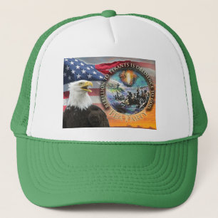 USA Flag Eagle Sunrise Tee Party Truckerkappe
