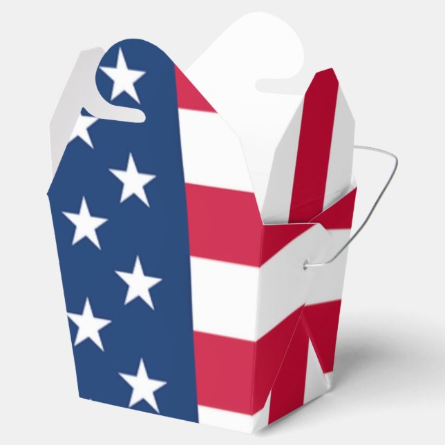 USA Flag Favor Box Geschenkschachtel (Geöffnet)