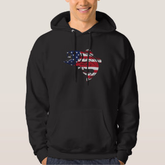 USA Flag Fisher Trout aquatic Bait Pond saltwater  Hoodie