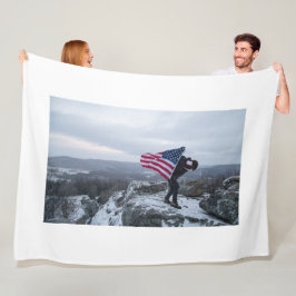 USA FLAG FLEECEDECKE