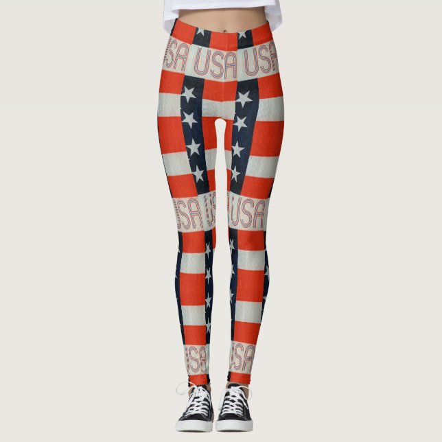 USA Flag Frauen Leggings (Vorderseite)