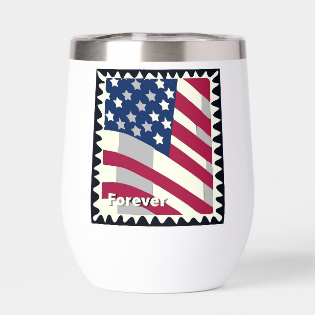 USA FLAG FÜR BRIEFMARKE (Rückseite)