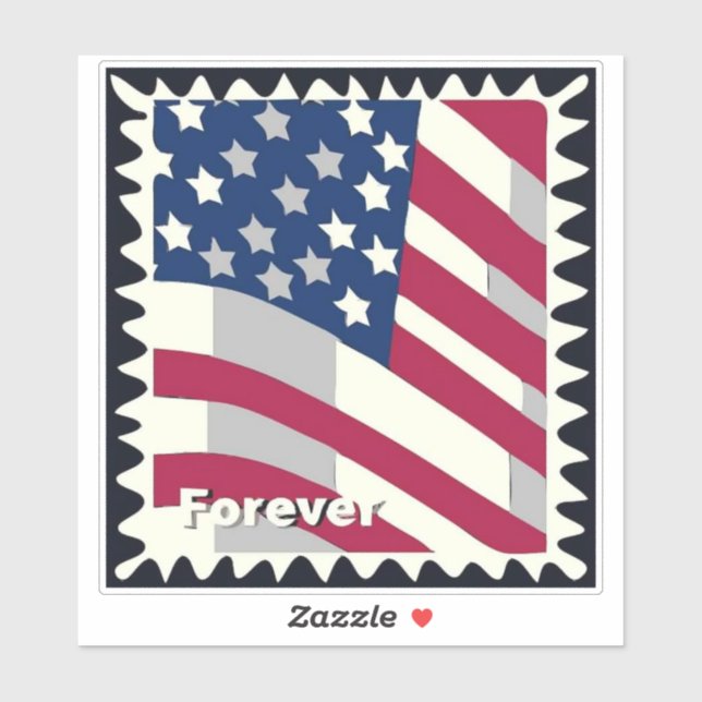 USA FLAG FÜR BRIEFMARKE AUFKLEBER (Blatt)