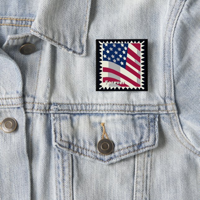 USA FLAG FÜR BRIEFMARKE BUTTON (Beispiel)