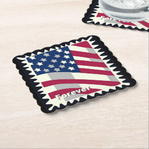 USA FLAG FÜR BRIEFMARKE UNTERSETZER