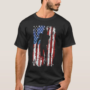 Usa Flag Fußball 4. Juli Patriotische Kleidung Män T-Shirt