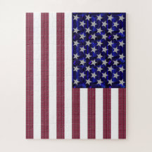 USA Flag Gemstone Art